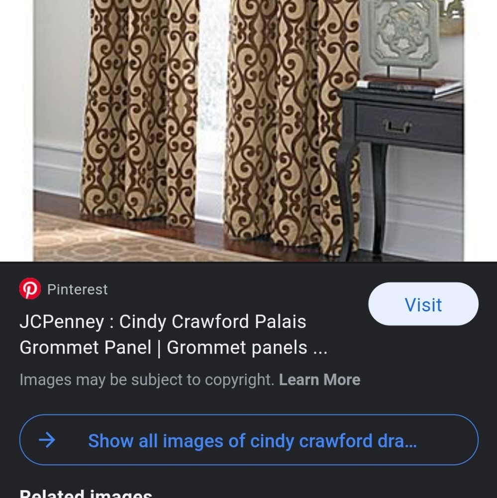 Cindy Crawford Palais 95" blackout panels (4)